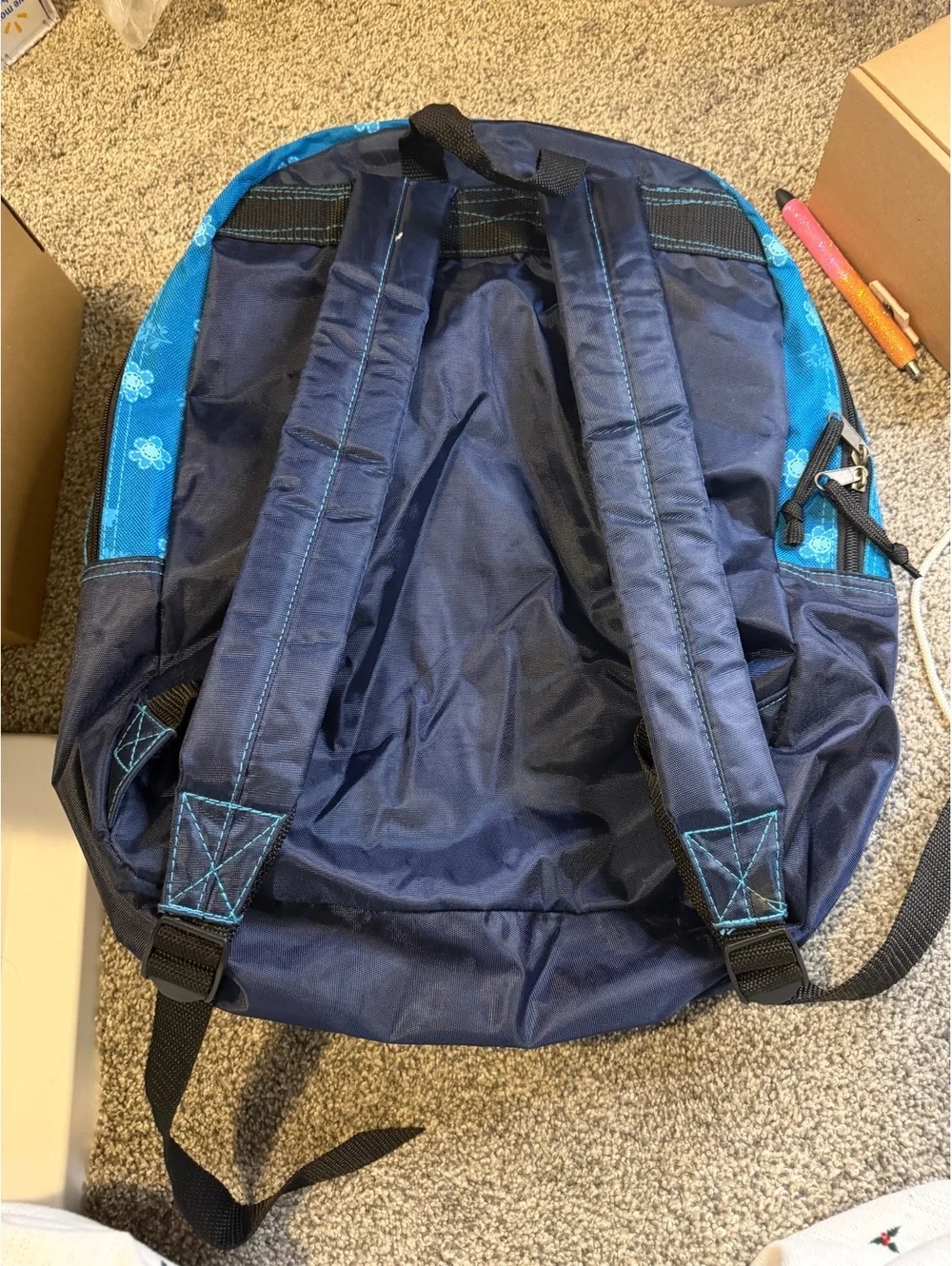 Vintage Disney Winnie the Pooh and Tigger Blue Backpack